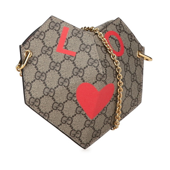 Gucci LOVE GG Small Bag Red Heart Supreme Chain Shoulder - Picture 1 of 9